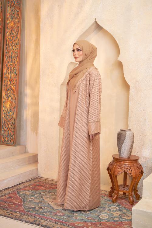 RAISHA ABAYA BROWN COLOR
