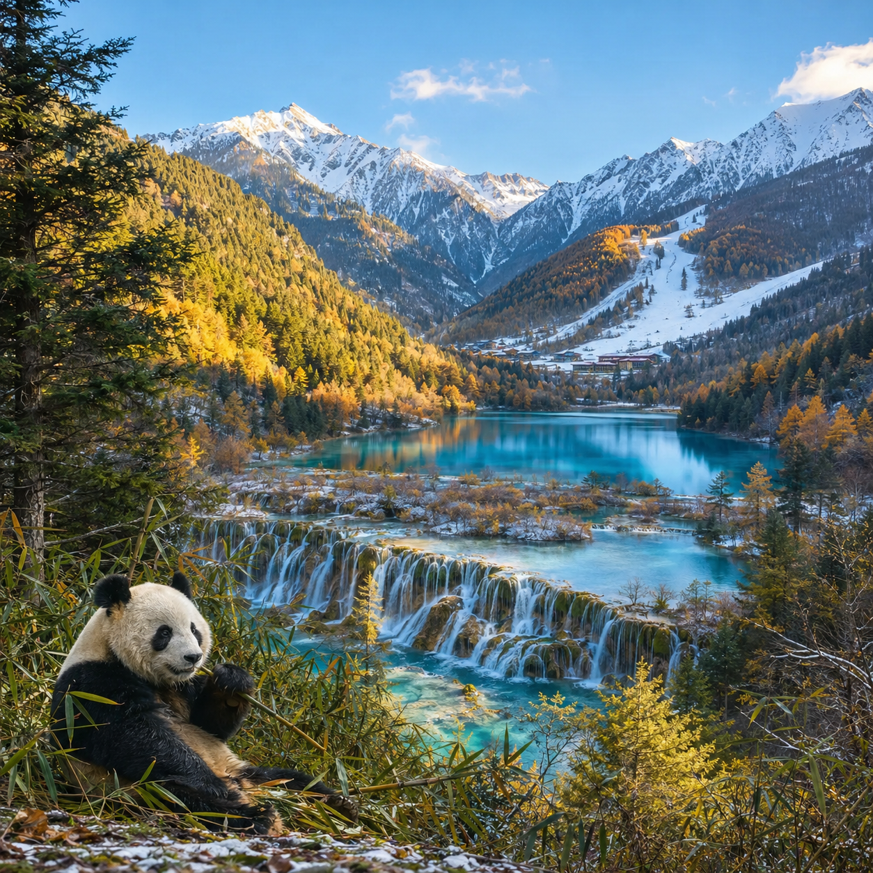Chengdu + Ski Resort + Jiuzhaigou Paradise