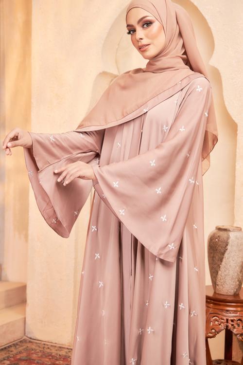DILARA EMBROIDERY IN PEACH